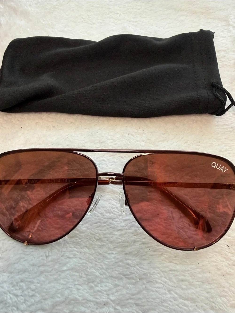 Quay High Key Unisex Aviator Designer Sunglasses